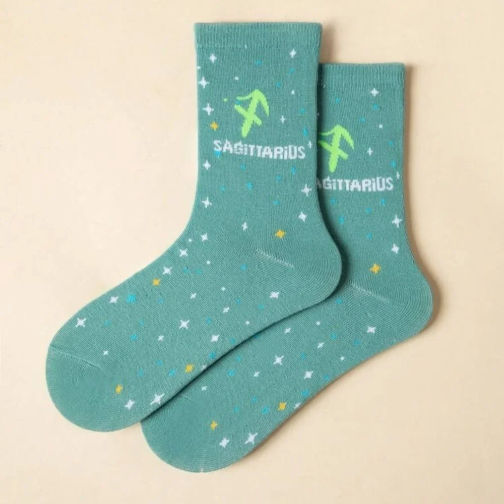 Zodiac Sign Crew Socks with Constellation